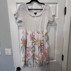 Torrid tropical floral smocked dress